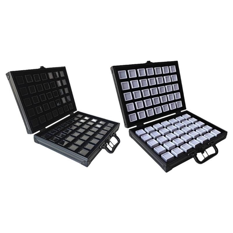 Practical Aluminum Gemstones Storage Case With Foam Insert for Secure Jewelry Protective and Travel Convenience
