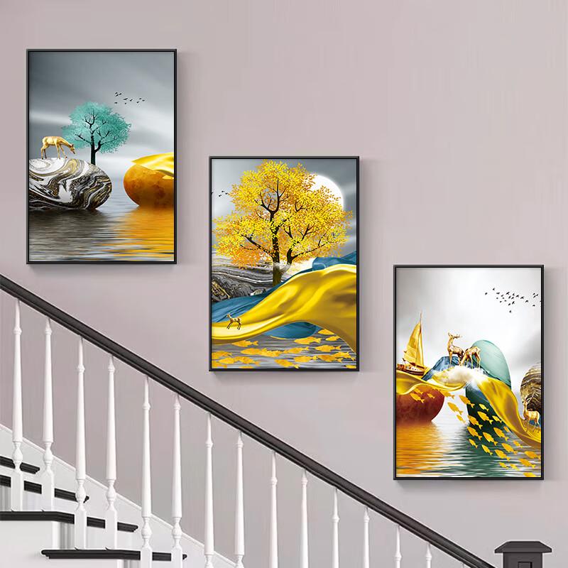 Nordic Auspicious Ruyi Triple Wall Art
