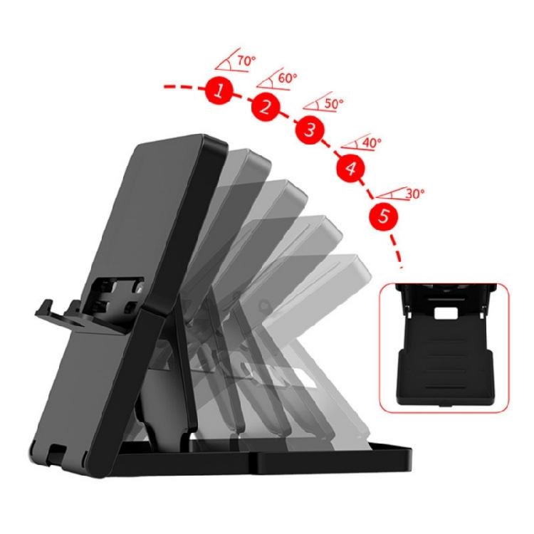 Travel Friendly Display Rack 5-Gear Adjustable Foldable Game Card Holder Stand for NSL/NSO Phone Desktop Placement