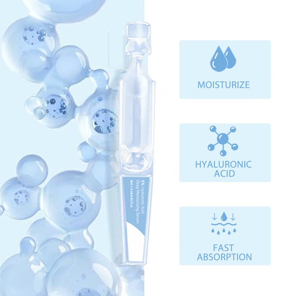 Ultra Moisturizing Serum 3% Hyaluronic Skin Pre Makeup Care Face Serum Disposable Bottle Care (1.5ml*30)