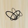 Modern Minimalist Black Glossy Interlocking Metal Wall Art for Indoor Outdoor Decor
