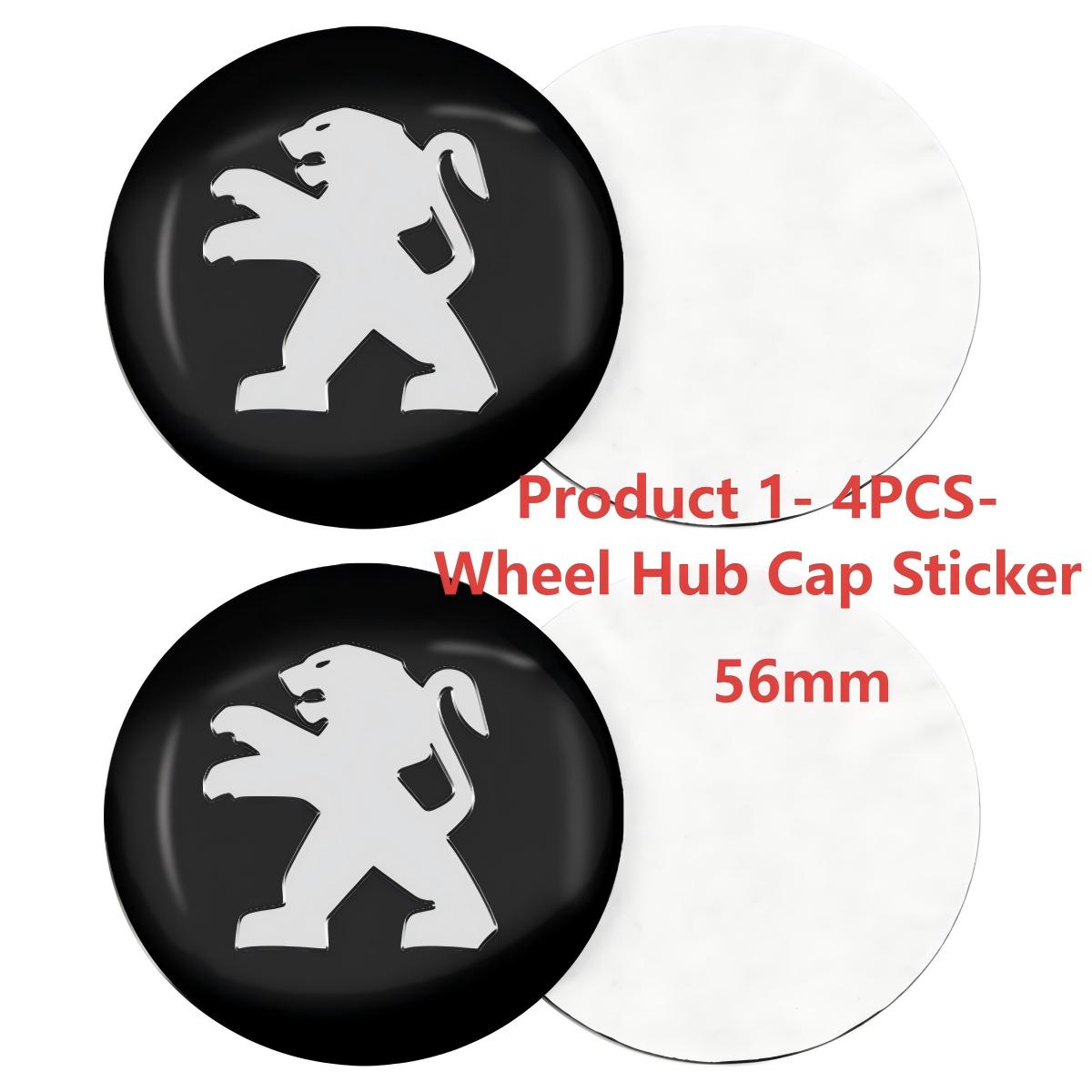 

4pcs ABS 60MM Peugeot Car Wheel Center Caps Fit For Peugeot 208 308 508 2008 3008 Replacement Rim Hub Cover Styling Accessories