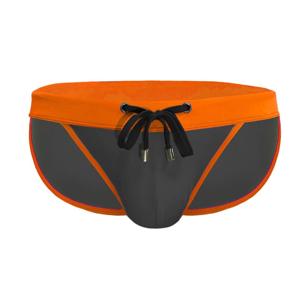 UXH Men's Sexy High-Cut Color Block Triangle Swim Briefs - European & American Fashion