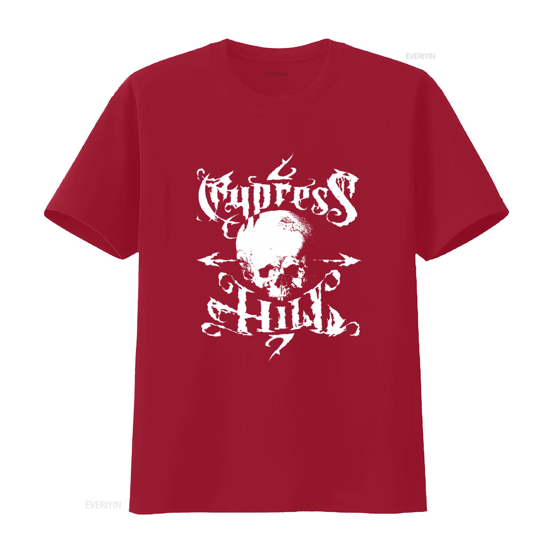 Cypress Hill Skull Print T Shirt for Men Rap Rock Style  vintage Washed fashion designer clothes graphic Unisex Comfortable S