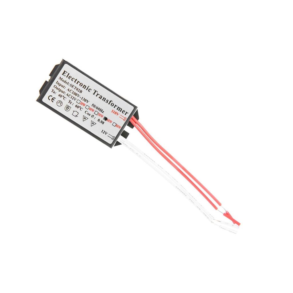 110V To 12V Electronic Transformer Power Full Power Stable Circuit Matching Optimized for Dimming Segmentation Driver, Output, Ultra-Thin Shell, (60W)