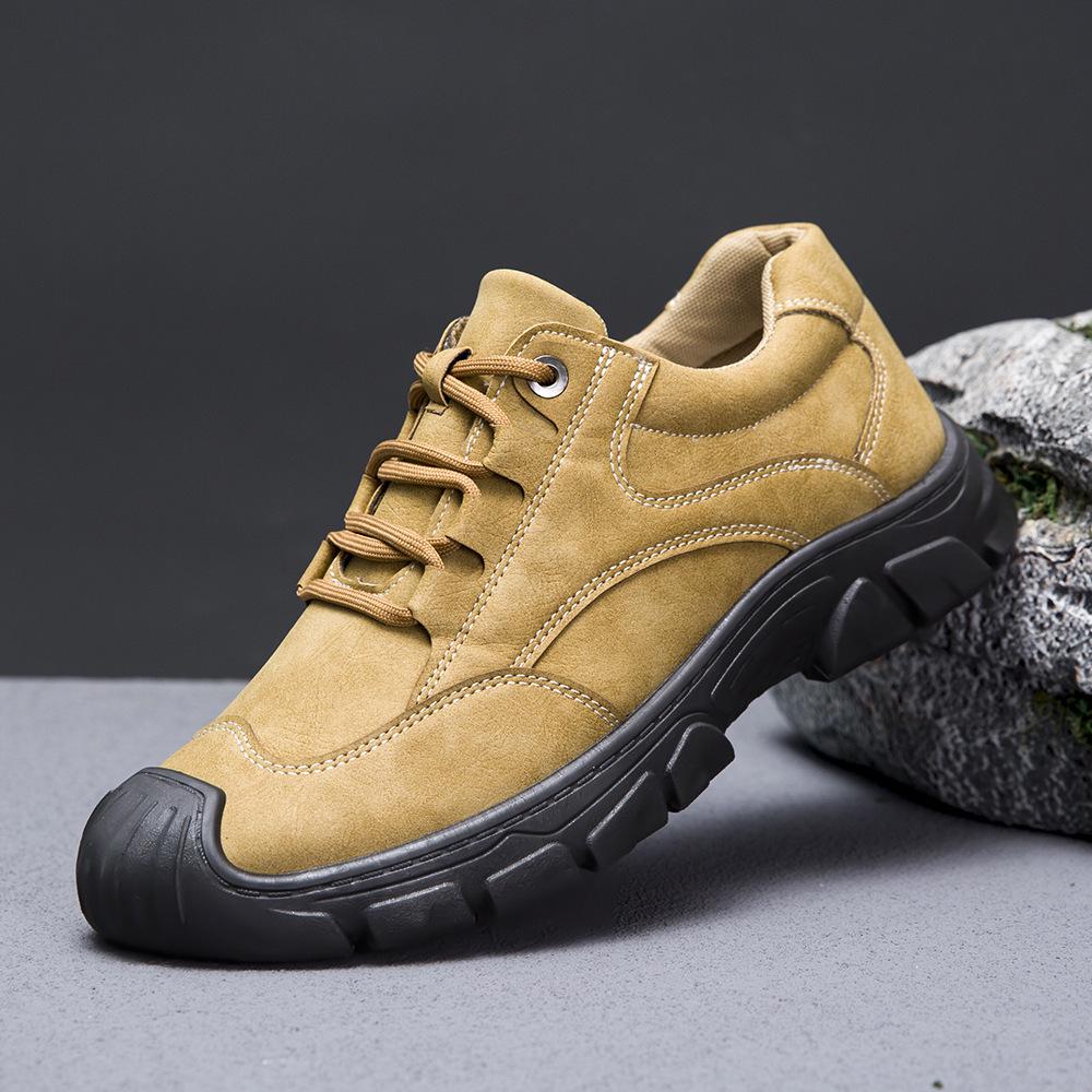 Men's Breathable Hiking & Running Shoes, Trendy Lace-Up Design, Soft, Wear-Resistant Soles