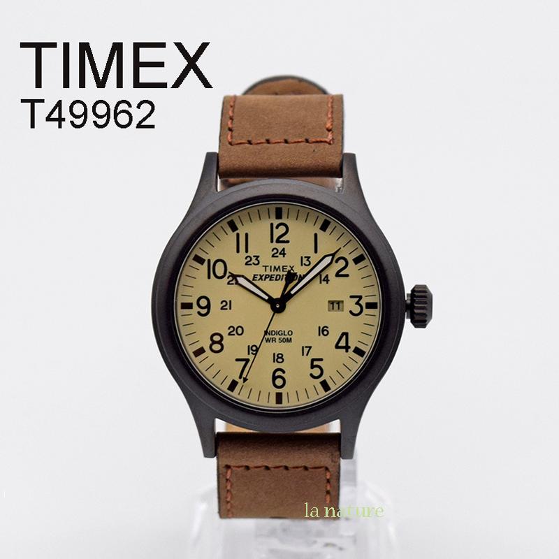 Наручные часы TIMEX T49963 Expedition Scout 40MM Коричневый кожаный ремешок Аналоговые часы