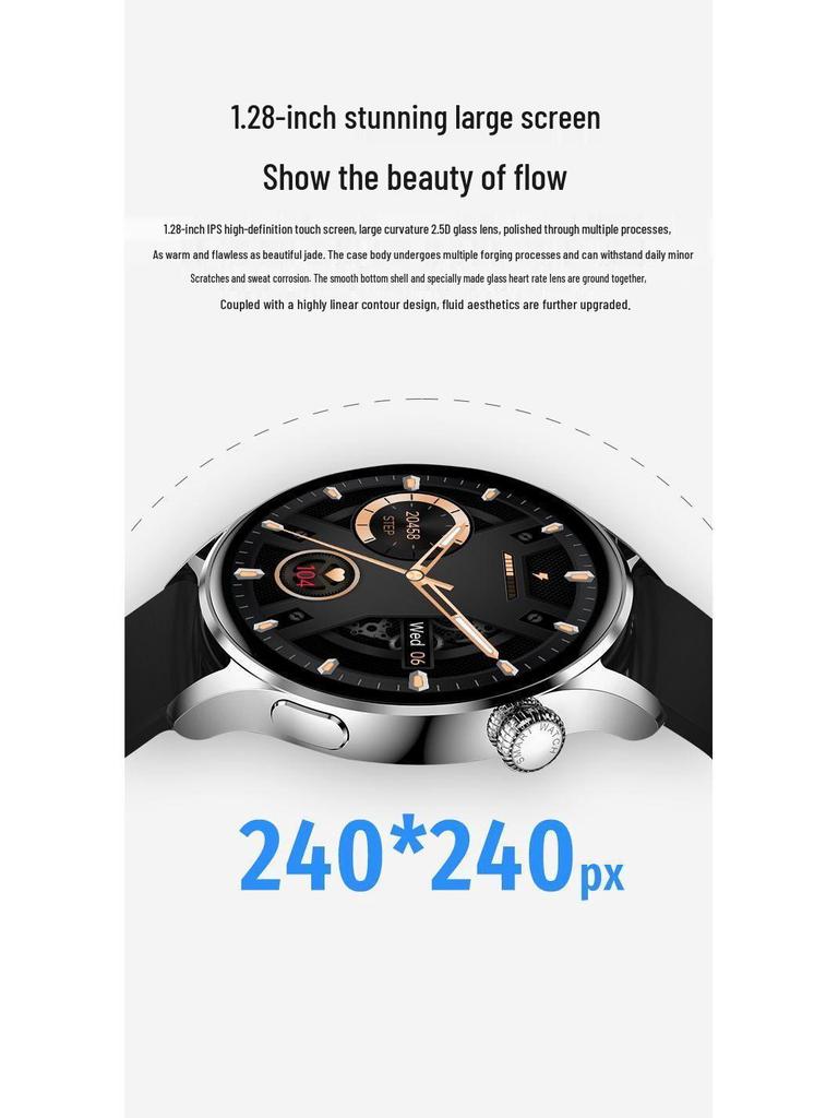 Smartwatch Fitness Tracker: Heart Rate, Blood Pressure, SpO2 Detection, IP68 Waterproof, Low Power, Long Battery Life for Running & Sports.