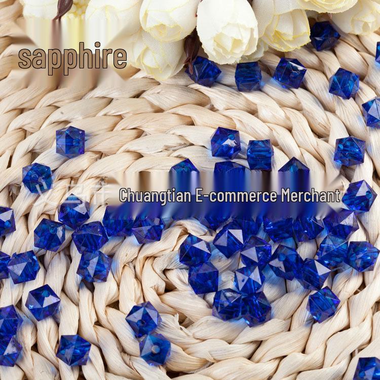 14mm Four-Sided Acrylic Square Beads for DIY Tissue Box Crafting