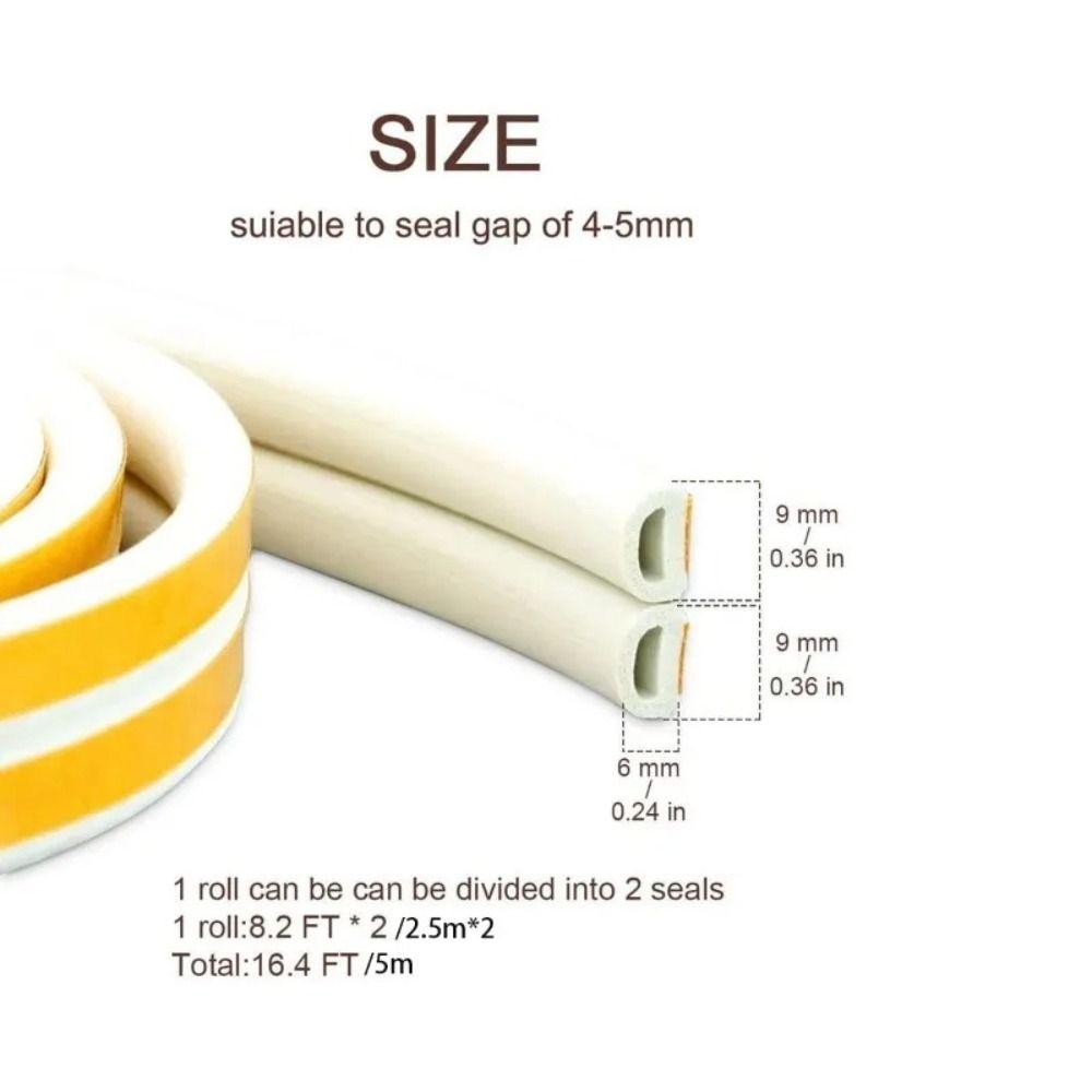 Durable Weatherstripping Seal Strip Self-Adhesive Soundproof Seal Windproof Seal  Windows