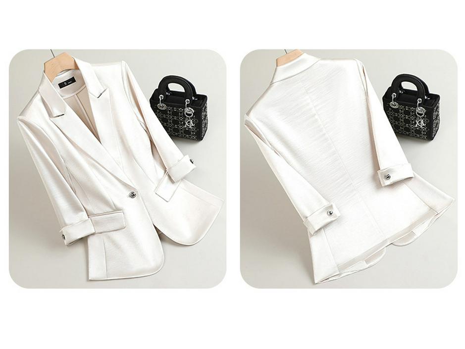 Women's Petite Acetate Satin Blazer & Dress Set - Spring 2026 Collection