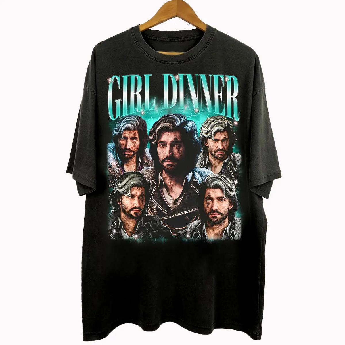 90s Retro Pirated Style Verso Girl Dinner T-shirt Verso Expedition 33 Unisex T-shirt for Street Daily Wear S