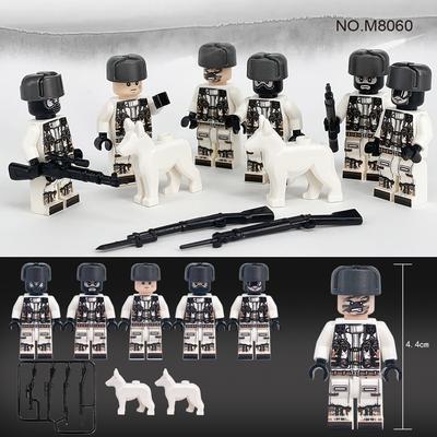 6 pezzi M8060 Pupazzo di neve Militare Action Figure Ghost Commando Blocchi per bambini