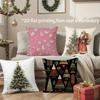 Christmas Themed Pillow Covers Pattern Cushion Cover Suitable for Sofa Bedroom Car Pillow Cover
