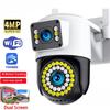 Cameră WiFi 4K 8MP Cameră de securitate cu lentile duble CCTV Ecran dublu PTZ Urmărire Ai Audio bidirecțional Vizualizare la 360° Supraveghere video acasă Yoosee