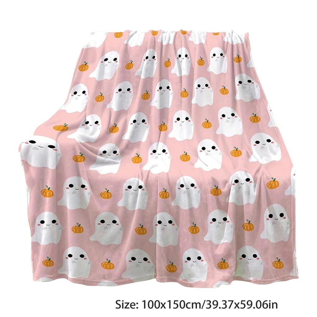 Halloween Throw Blanket Cute  Flannel Blanket Ultra-Soft Warm Throw Blanket For Bedroom Living Rooms Couch Sofa Home Decor