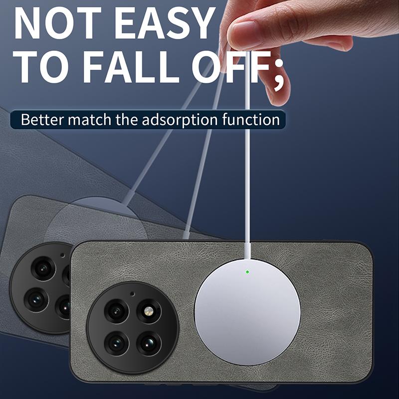 For OnePlus 13/OnePlus 13R Case Simple Stylish Magnetic Suction Luxury Leather Skin-friendly Anti-drop Cover For OnePlus13R