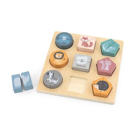 Polarbee Wooden Animal Block Puzzle, Korean Popular Puzzles