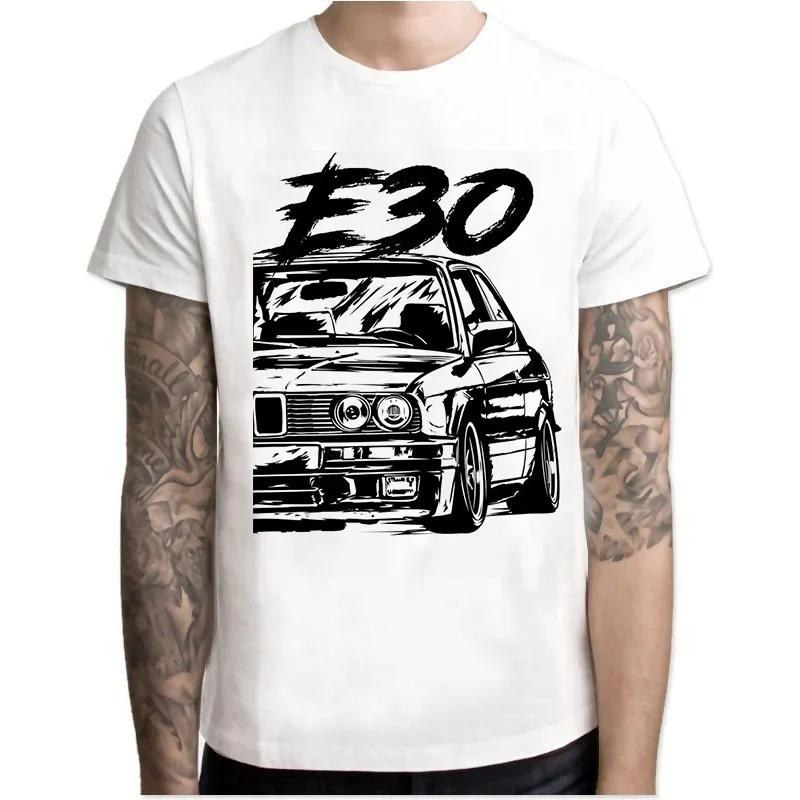 New Arrival Cool Automotive Car Turbo E30 men t shirt Anime T-shirts tee shirt homme TShirt  men clothing Q7