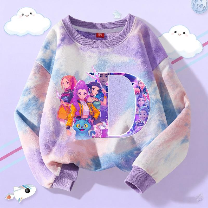 Spring And Autumn KPop Demon Hunters 3D Print T Shirt Kids Girl Streetwear Women's Outdoor Pullover Long Sleeve Top Clothes
