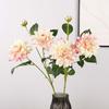 Real Touch Artificial Dahlia Flower Realistic Fake Flower Faux Dahlia Branch  Wedding Party Decor