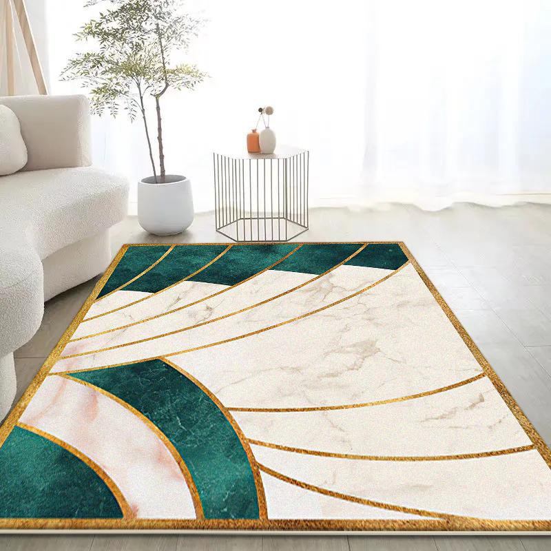

Modern Minimalism Carpet for Living Room Abstract Decoration Large Carpets Green Non-slip Bedroom Rug Washable Coffee Tables Mat 60x90cm