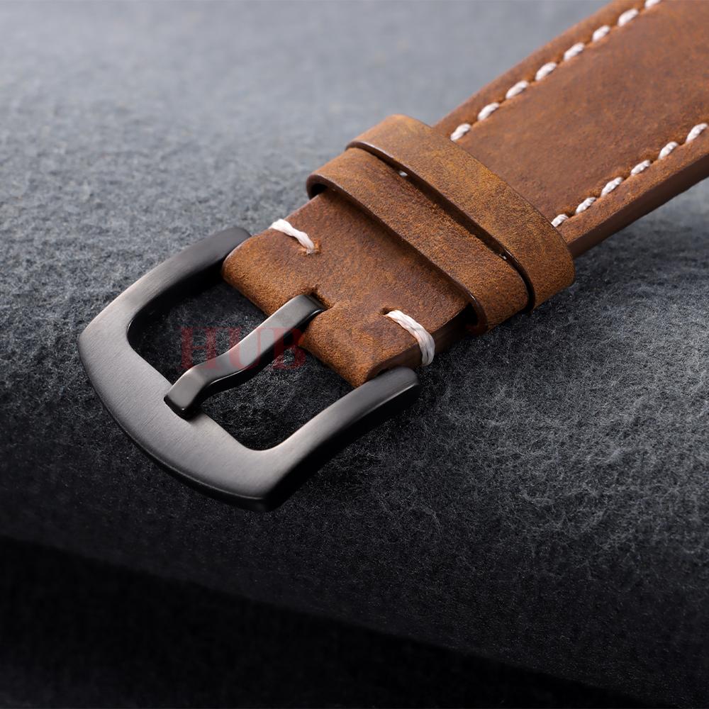 Cowhide Genuine Leather 19mm 20mm 21mm 22mm 24mm Universal Watch Band 18mm for CASIO Men Women for HuaweiGt2/Gt3 Wrist Bracelets