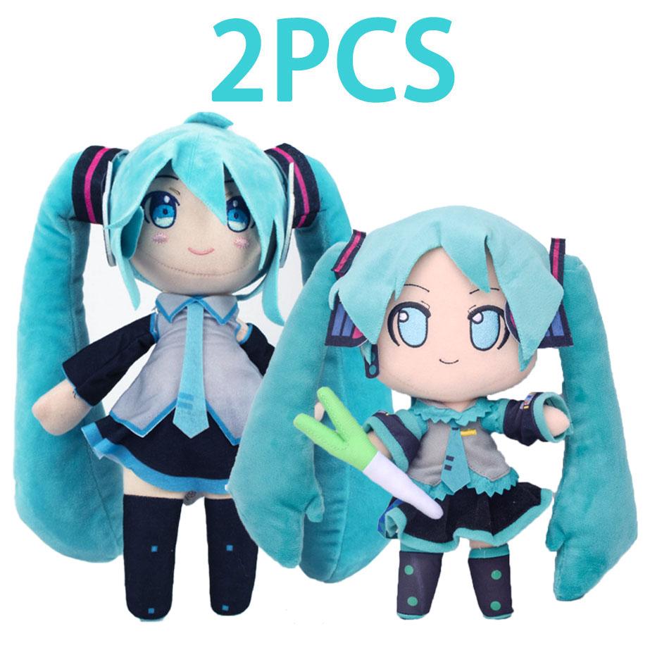 20-29cm Hatsune Miku Kawaii Q Verze Fufu Figurka Plyšová Panenka Anime Periferie Plyšák Sběratelský Model Ozdoba Hračky Dárky