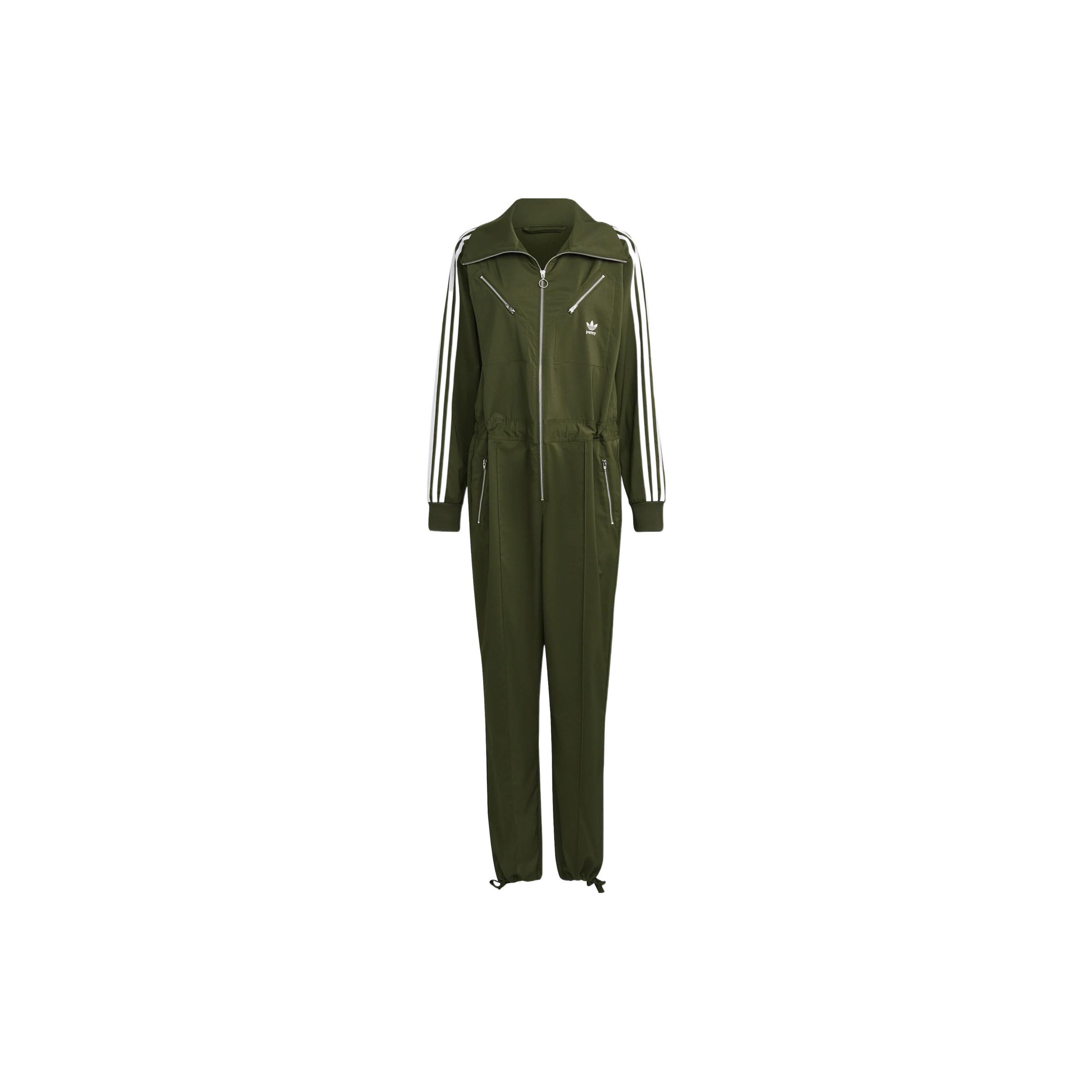 

Adidas Originals Primeblue Parley Boilersuit Regular Fit Turtleneck Long Sleeve Zip Up Jumpsuit Women Focus Olive HD2517 34