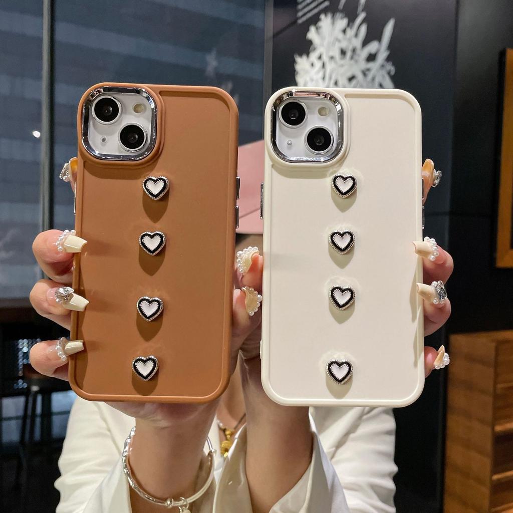 Suitable for Apple 14PROMAX Metal Photo Frame Love Solid Color TPU Mobile Phone Case IPhone 16 15 Mobile Phone