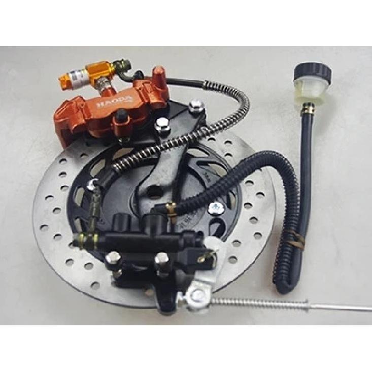 Motorcycle modified rear disc brake kit for drum brake modified rear disc brake assembly upper & lower pump caliper