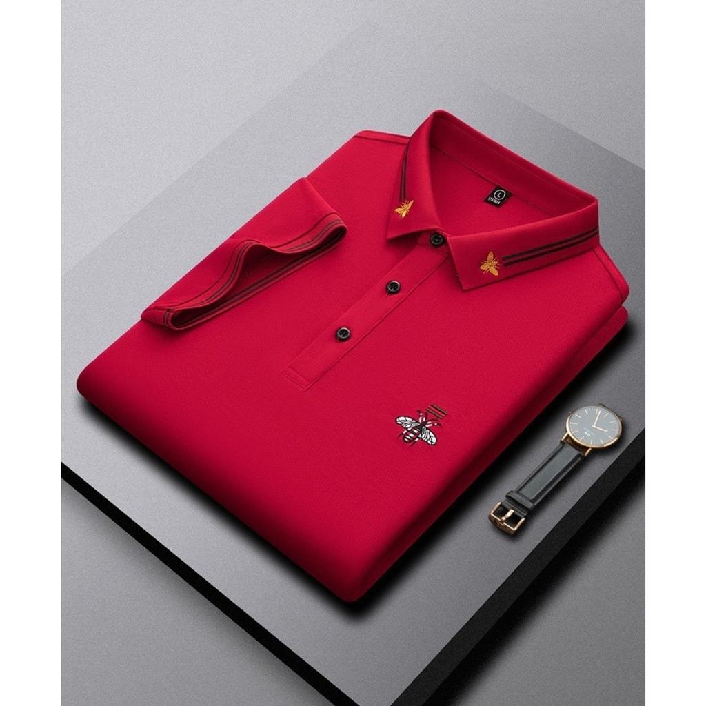 STORN Luxury Brand Quality Men's Polo Shirt Exquisite Bee Embroid Short Sleeve Summer Lapel T-Shirt Business Casual Trend Menswea Top