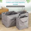 Large Capacity Jute Storage Basket Double Layer Dirty Clothes Collection Basket Home Use