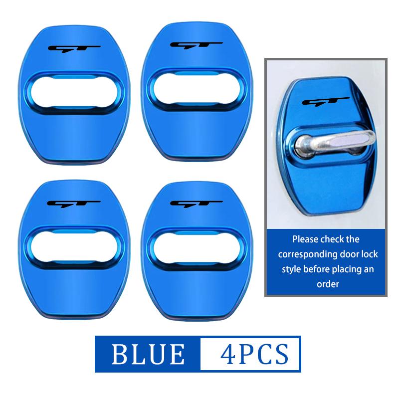 AIB1 4Pcs Car Stainless Steel Door Lock Cover Protection Accessories For KIA Cerato Proceed Stonic Picanto Ceed GT line Rio K9