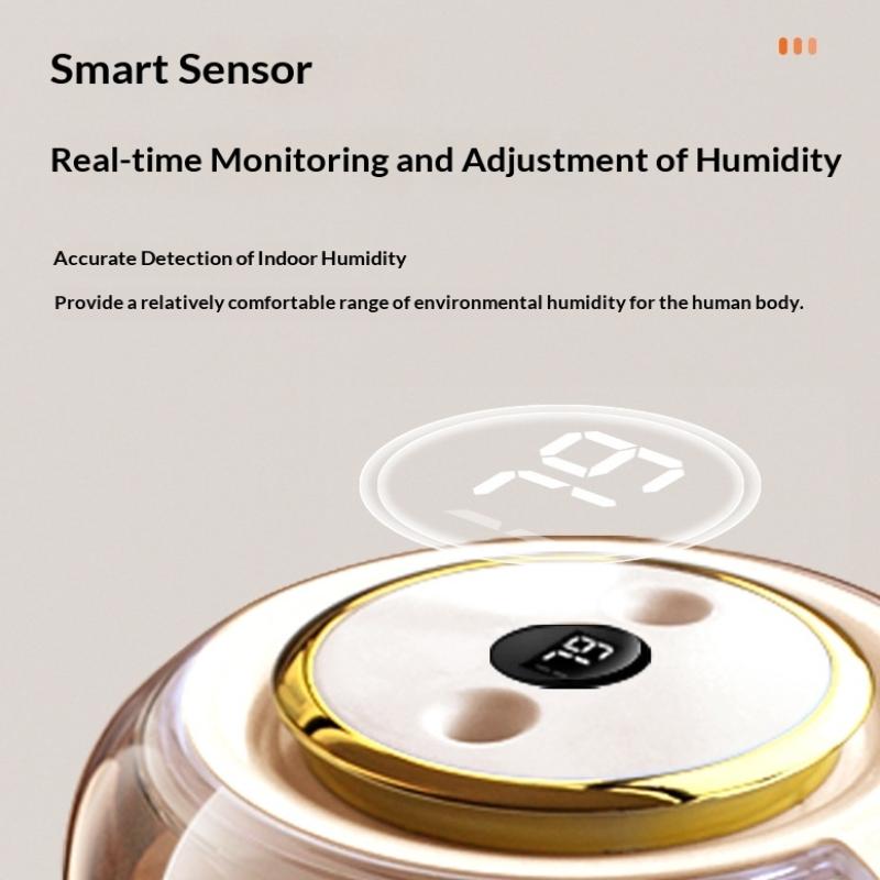 Model Air Humidifier For Home Use, Air Humidifier Usb Large Capacity Double Spray Digital Display 7-Color Light Humidifier