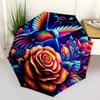 1pc Colorful Hummingbird Floral Illustration Umbrella with Plastic Handle,Suitable for All Seasons Home Travel Outdoor UmbrellaB1642