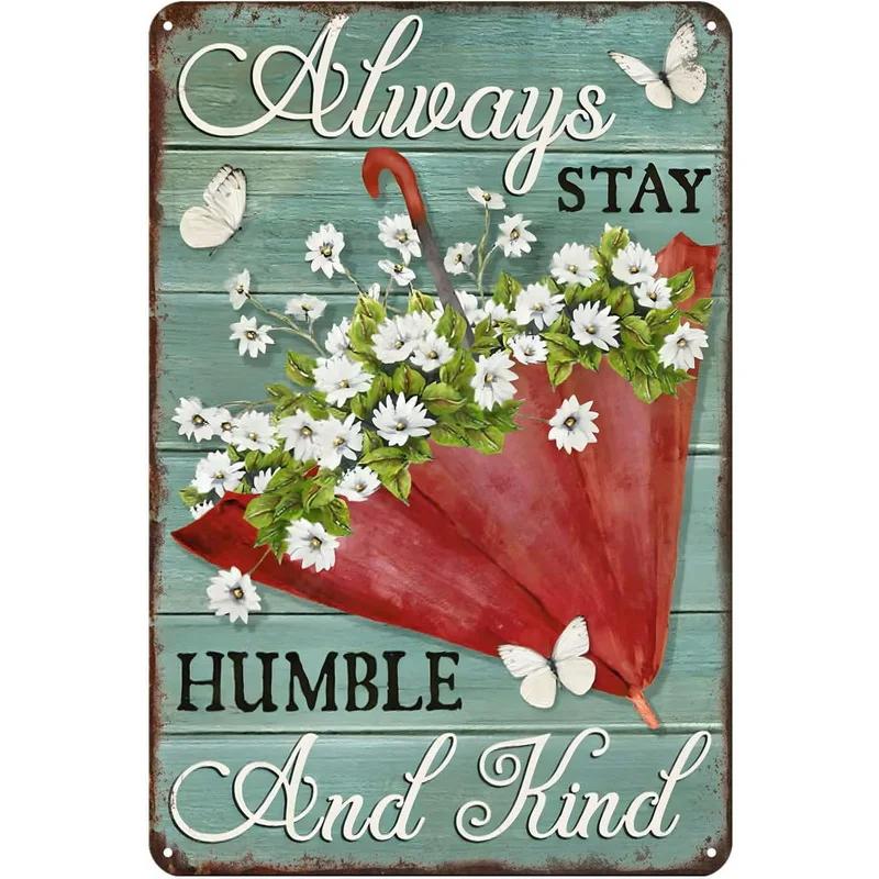 Metal Tin Sign Garden Beautiful Flowers Vintage Tin Sign Flower Lavender Metal Wall Panel Retro Art Decoration for Home Cafe Bar