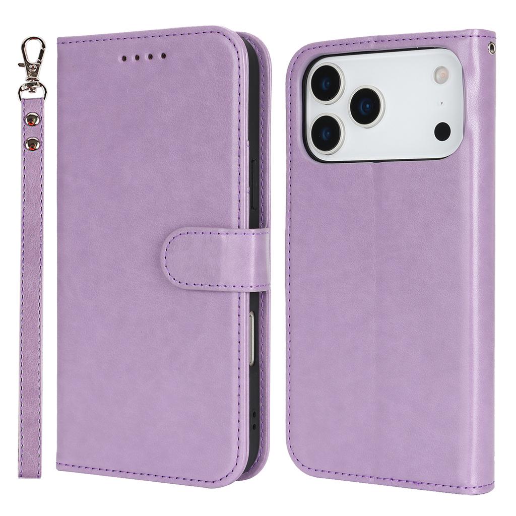 For iPhone 17 Pro Max Case R61 Texture Wallet Leather Flip Phone Cover with Wrist Strap