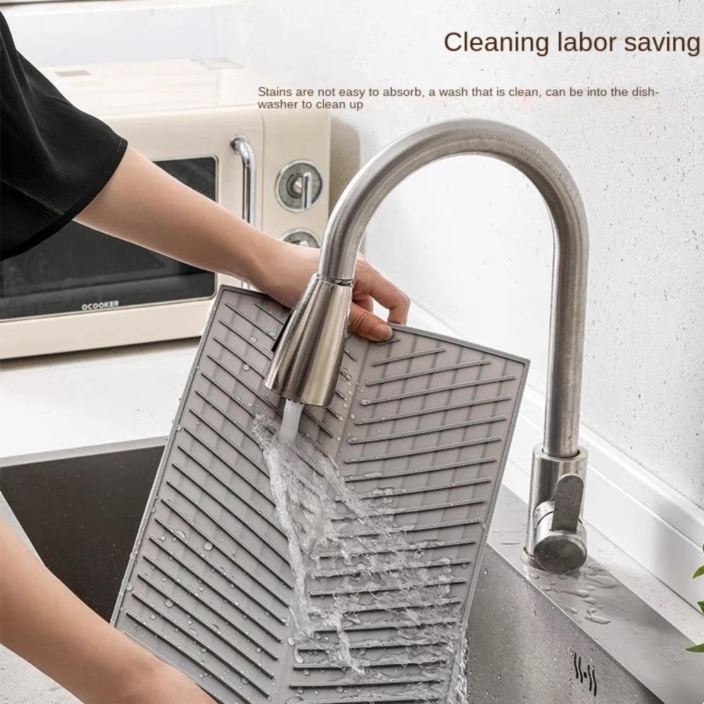 S/M/L Silicone Draining Board Mat Foldable Table Heat Insulation Pad  for Kitchen Pot Cup