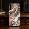 Japanese Ukiyo-e Tiger Phone Case For Samsung S25,24,23,22,30,21,10,9,Ultra,Plus,Lite Soft Black Case