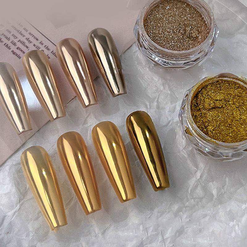 0.5G/ Box Glitter Magic Mirror Dust Powder Chameleon Aurora Nail Art Chrome Pigment Nail Decoration
