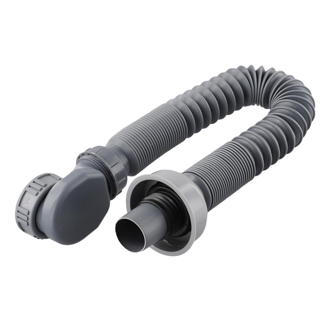 Abflussrohr Badewanne Wasserverschluss Flachaufmaß-Siphon Flexibles Badewannen-Duschabflussrohr ABS Flacher Wannenabfluss für Waschbecken Badezimmer