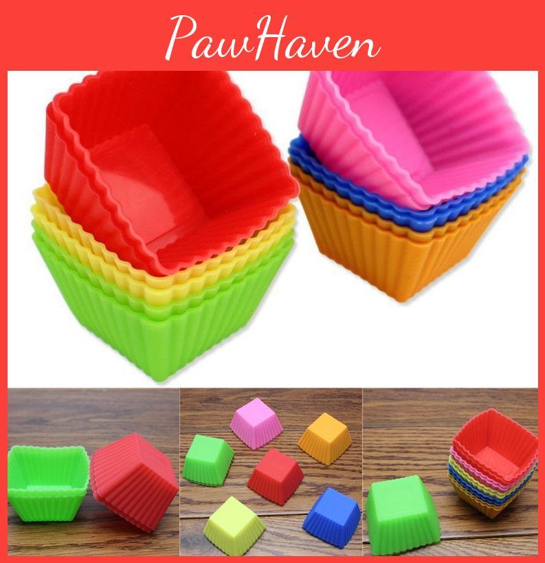 High-grade Silicone Square Cupcake Moulds For Creative And Fun Cake Decorating