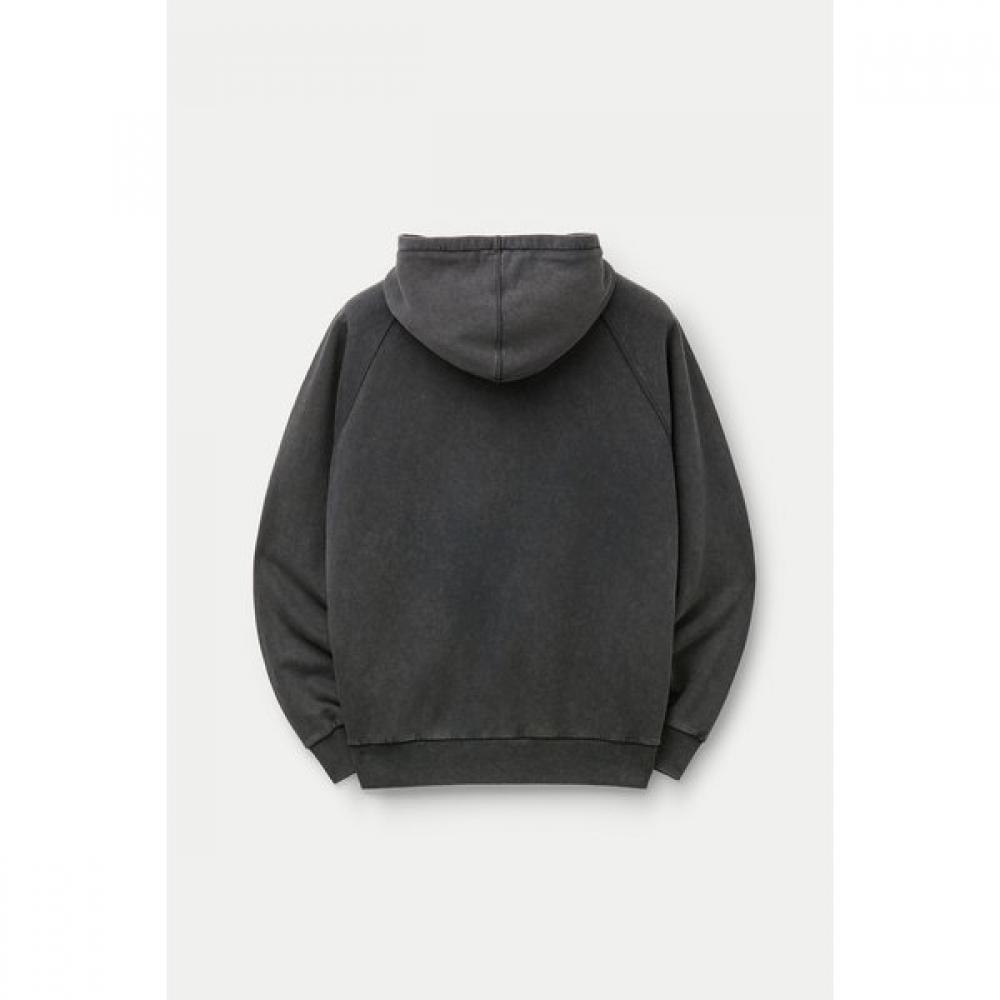 Series Hoodie Zip Up Washed Gray Shtaw26921gyx