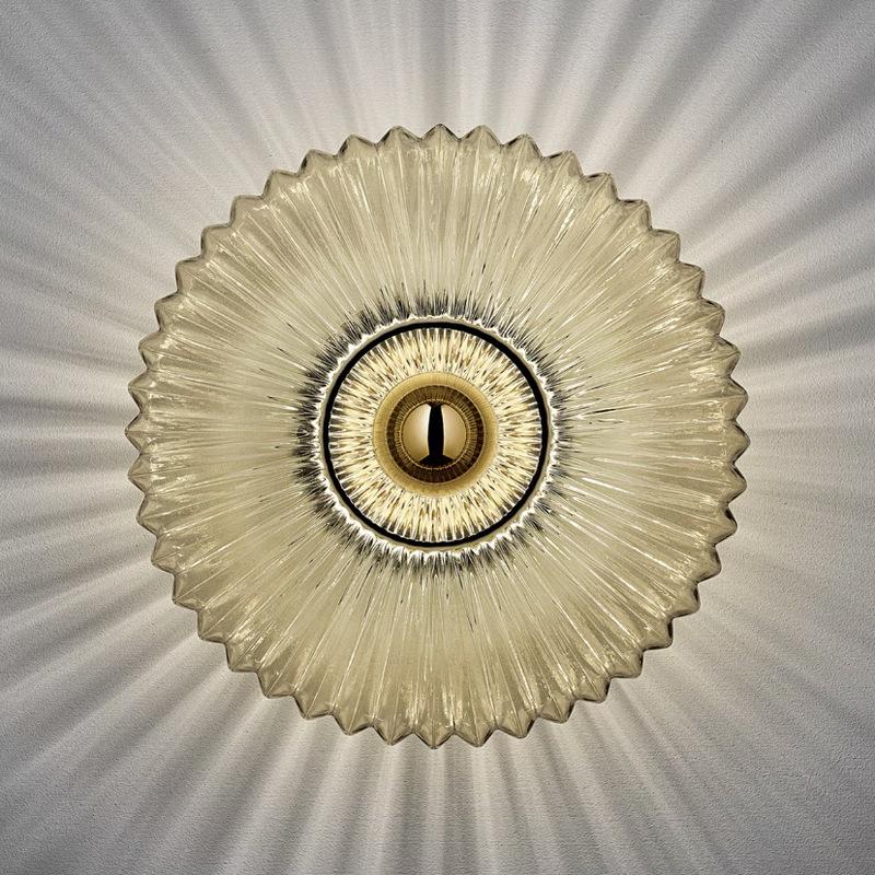 Nordic Glass Wall Lamp Retro Corrugated Design Suitable For Decorative Wall Lamps In Corridor Bedrooms Living Rooms Study Rooms