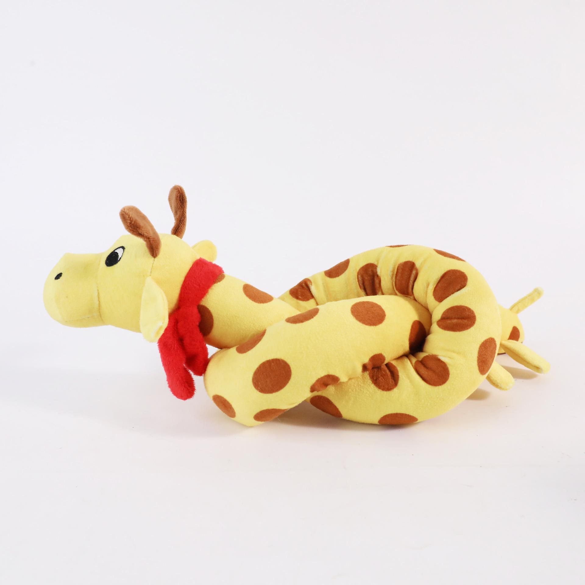 

Long Plush Dog Toy Squeaky Interactive Animal Design Durable Chew Toy for Dogs Soft Stuffed Pet Entertainment Play Toy one size