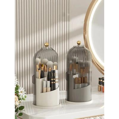 360 ° drehbarer Make-up-Organizer, transparente Kosmetik-Aufbewahrungsbox, Lippenstift-/Augenbrauenpinselhalter, Desktop-Schönheits-Ei-Aufbewahrungsregal
