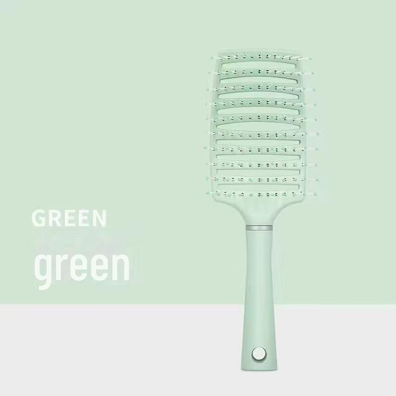 

Сакура розовая пушистая высокая черепная ребристая изогнутая расческа для волос для укладки вьющихся волос и массажа