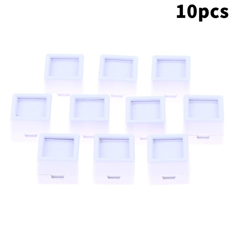 10 ks Organizér na diamantové šperky Krabička na balení drahokamů Krabička na diamantový prsten Šperkovnice 2 cm Drahokam Zirkon Dárková vitrína