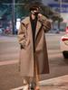 Men's Korean Style Thick Wool Over-the-Knee Trench Coat - Mid-Length, Warm, British Style Winter Jacket